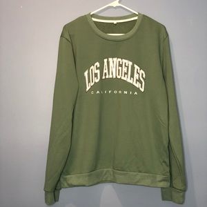 Shein Los Angeles Green Crewneck